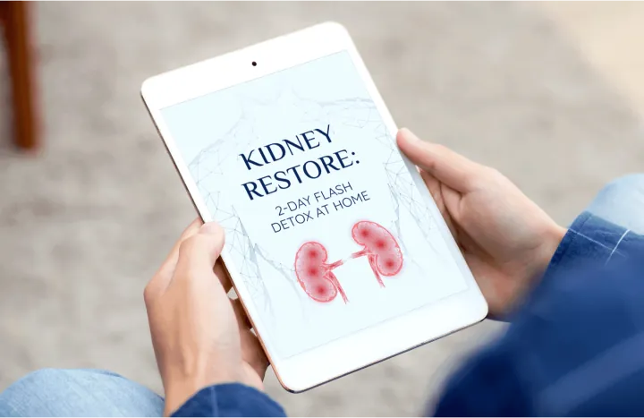 Kidney Restore eBook shown on a tablet